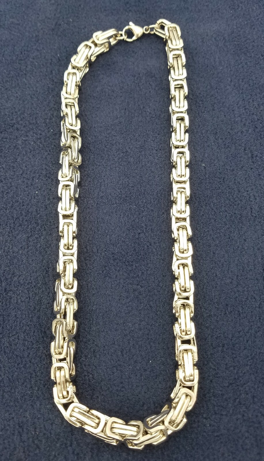 7″–50″ STAINLESS STEEL SILVER 8MM BYZANTINE TURKISH BOX ROPE CHAIN NECKLACE