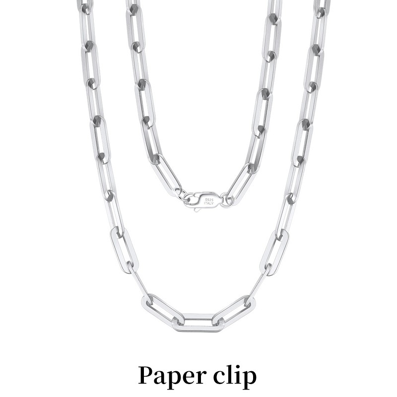 925 Silver Plated Chain Necklace, Multi-Style, Lengths, Layering, Gift for Women