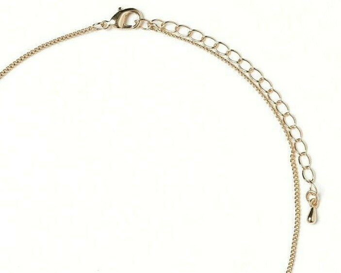 PENDANT NECKLACE Seashell CONCH SHELL Charm 46cm Adjustable GOLD TONE Chain