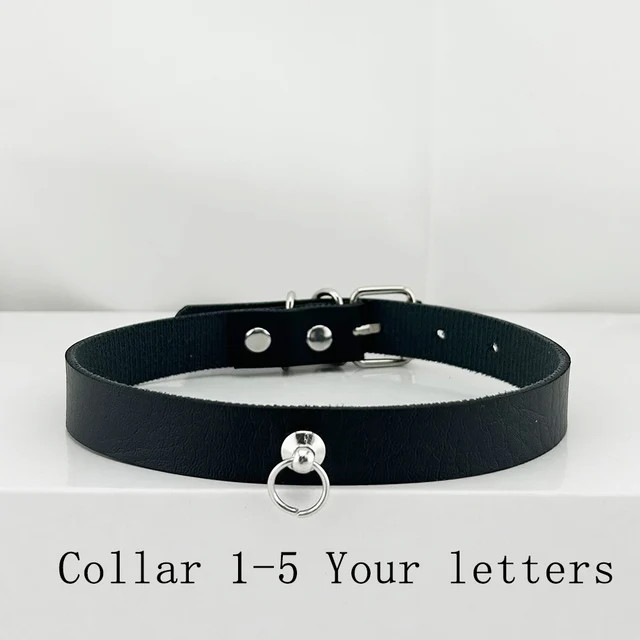 Collar BDSM Gift Pu Leather Custom Choker Necklace Punk DIY Chocker Party L7