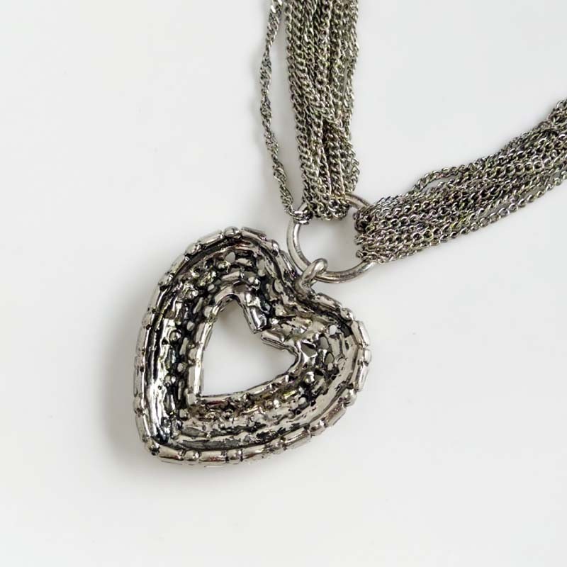 16″ Zara Heart Pendant Statement Necklace Gift Chic Women Party Vacation Jewelry