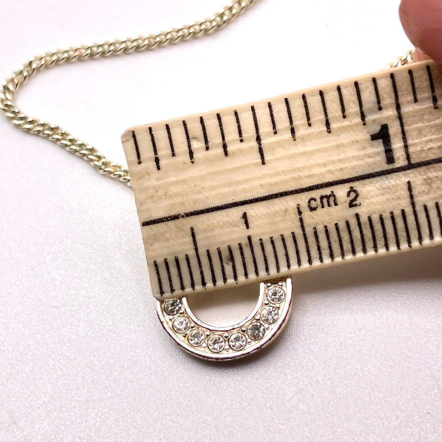 Pilgrim pendant charm necklace silver tone metal 46cm adjustable sparkly Danish
