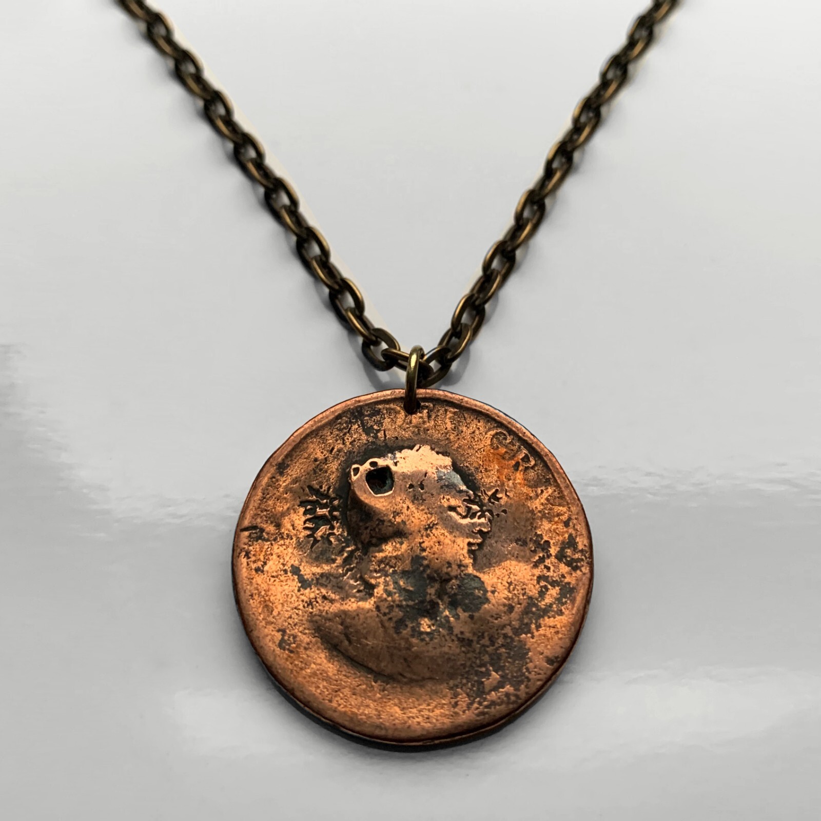1806-1807 UK Great Britain coin pendant King George III Britannia England 001847