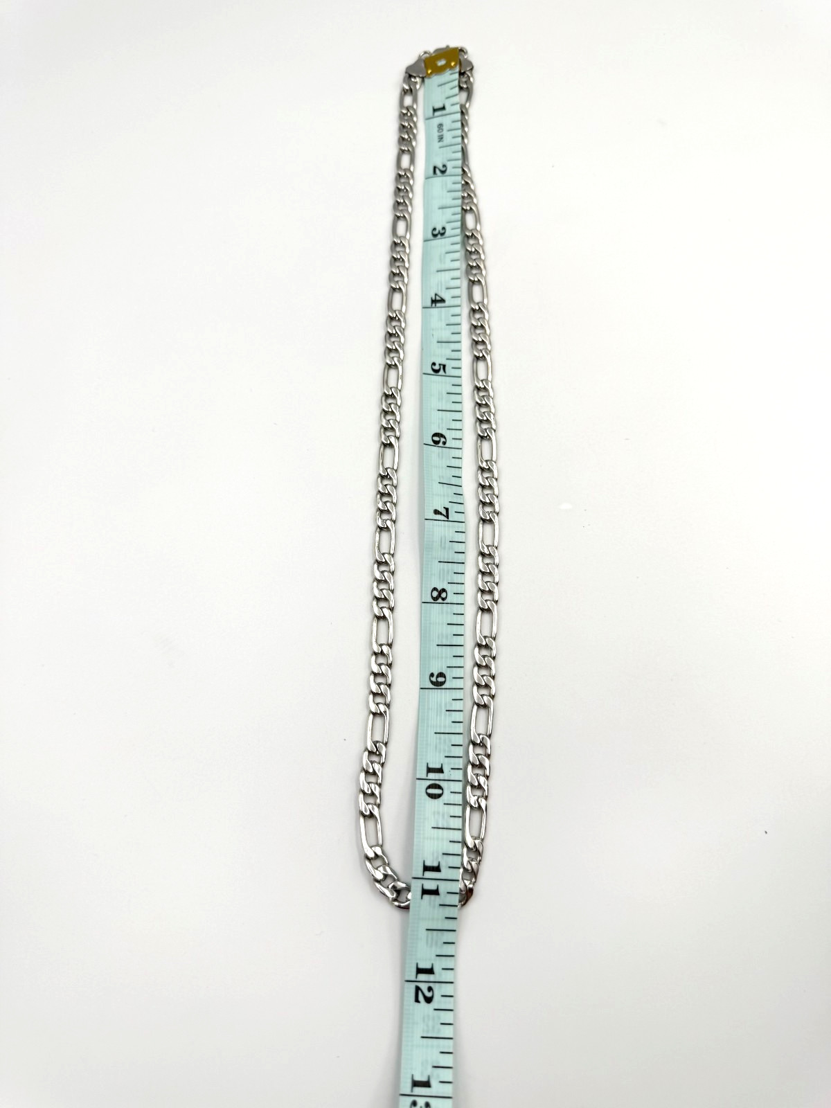 BMNY 14K White Gold Plate Figaro Necklace 24″ Long