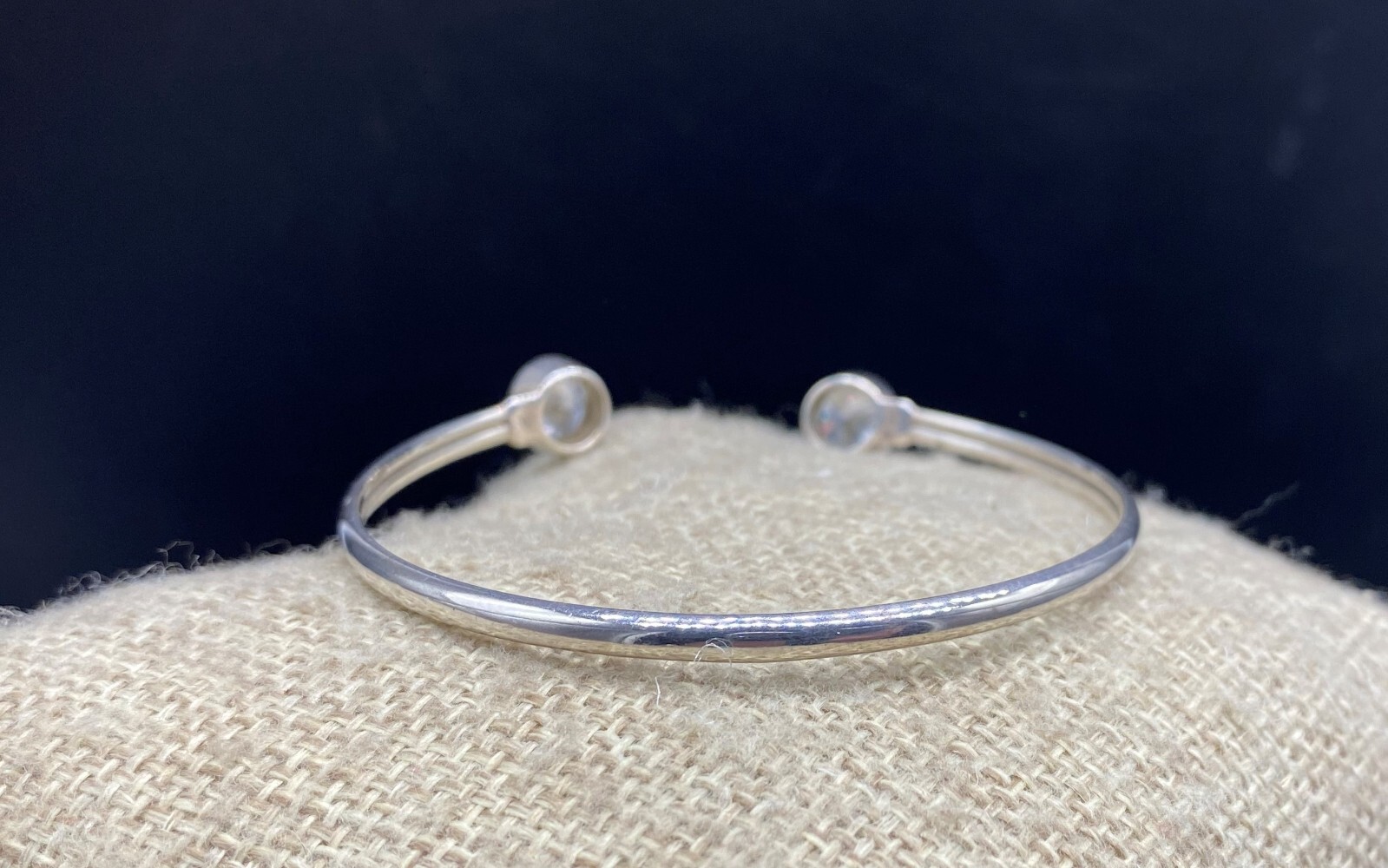 SILPADA-Sterling Silver ‘Punctuation’ Flexible CZ Cuff Bracelet B2400