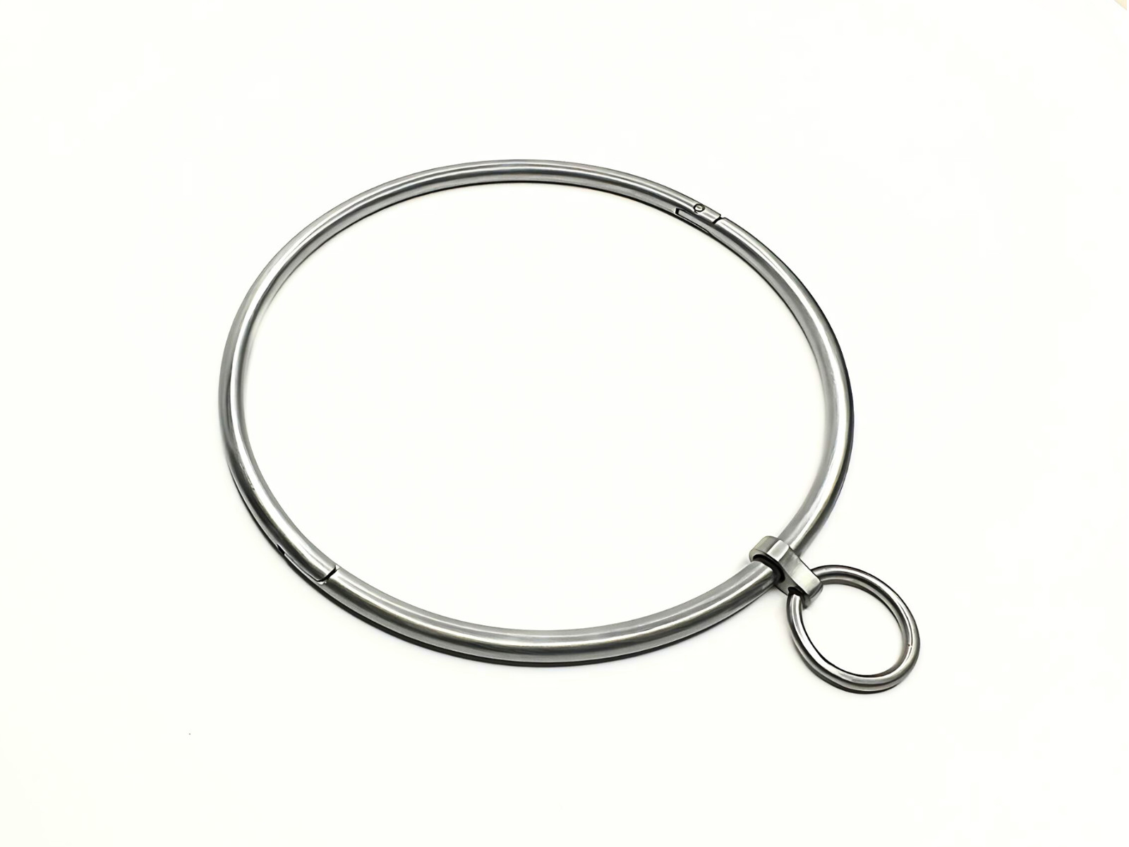 17″ 6mm Petite Thin Satin Stainless Locking Eternity Collar – CuffStore