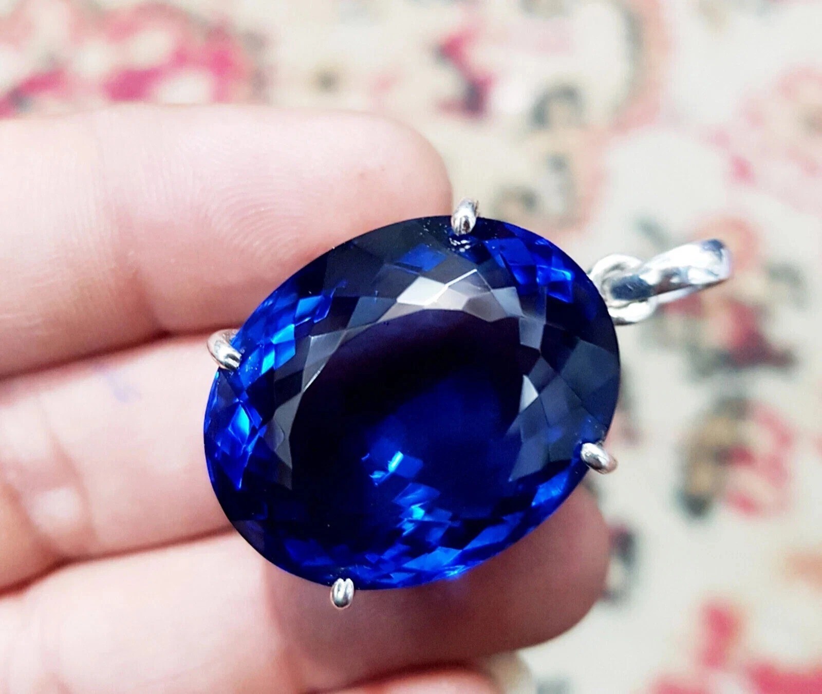 Certified AAA Natural Oval Cut 91.45 Ct Blue Topaz Pendant Loose Gemstone