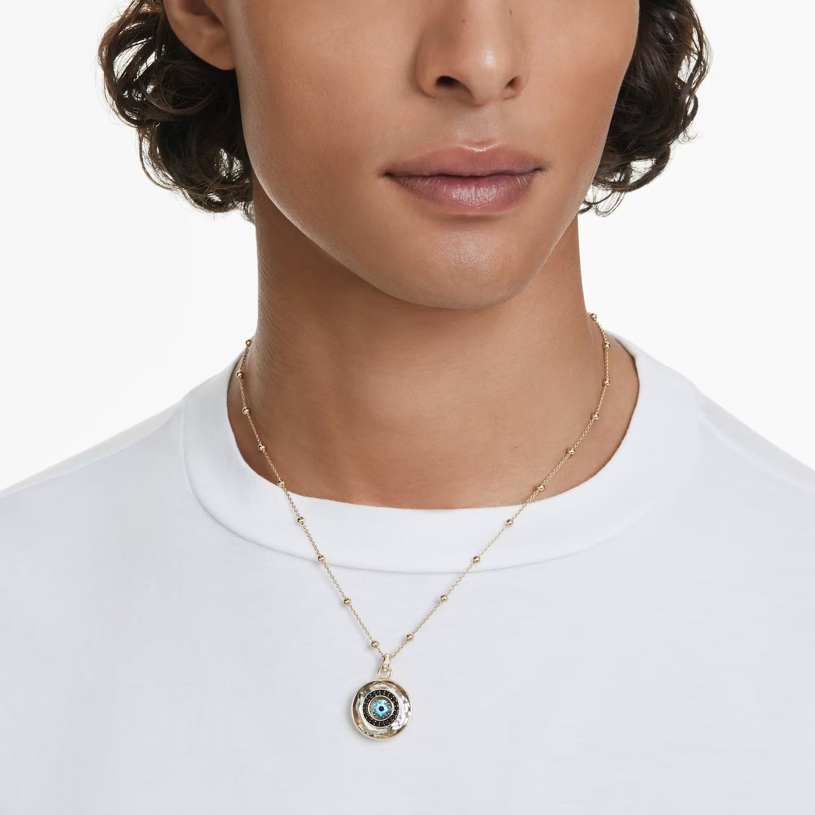 Swarovski Symbolica Pendant, Evil Eye, Medium, Multicolored, Gold Tone 5692166