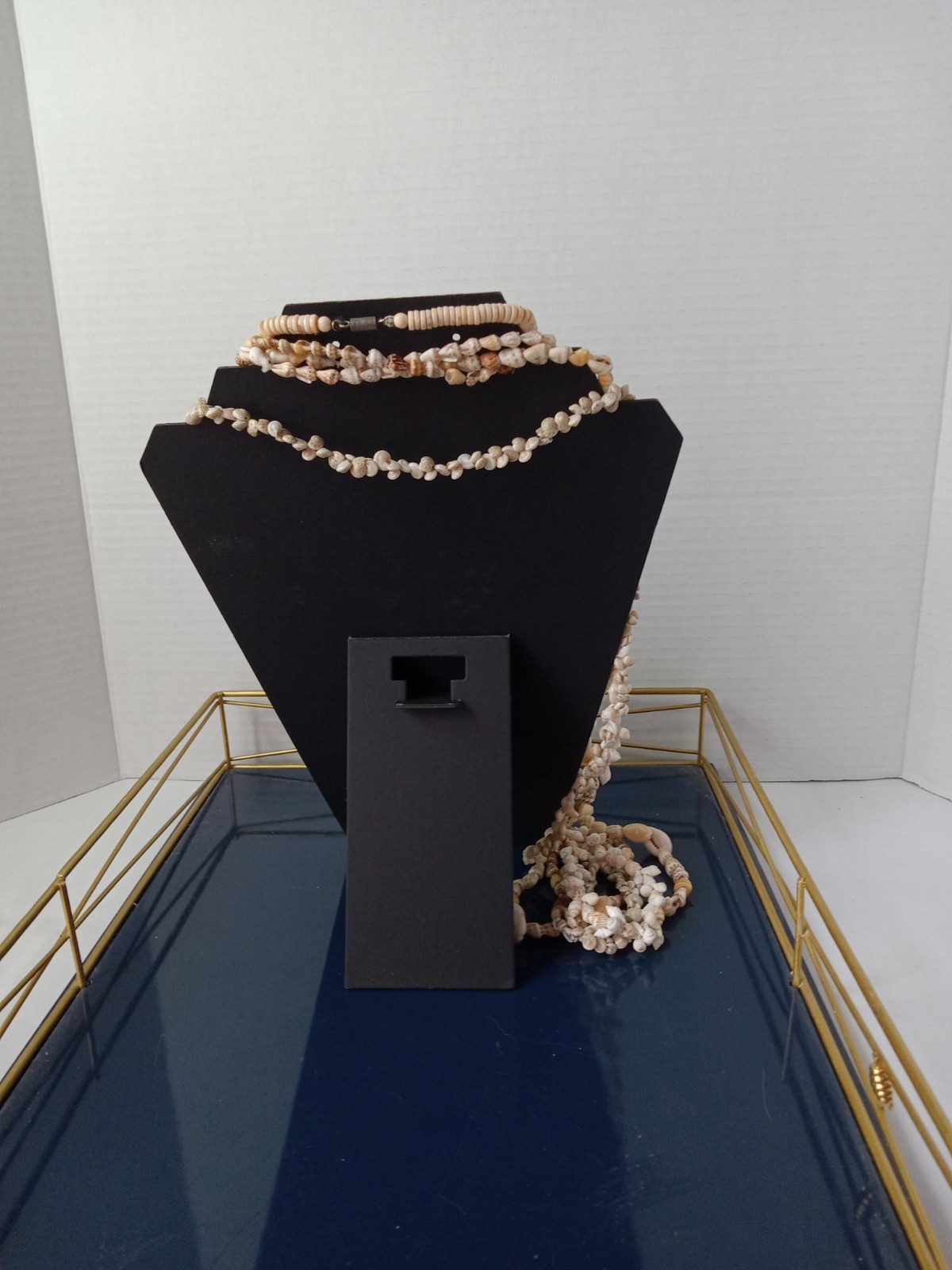 5-piece Lot Shell Necklaces Featuring Cowrie Shell and Puka Shells