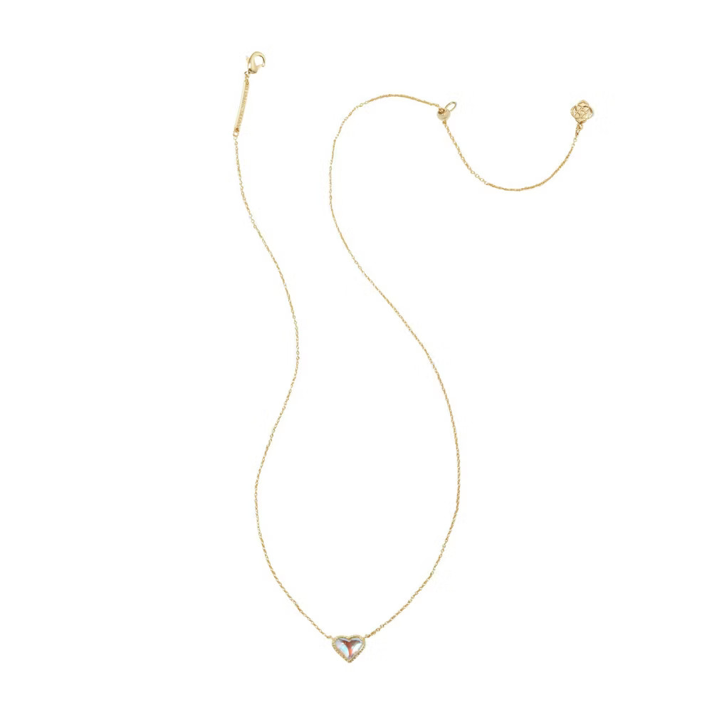 Kendra Scott Anna 14K Gold Over Brass Pendant Necklace – Dichroic Glass