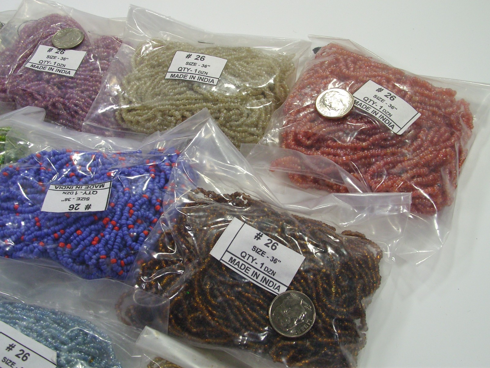 100 Strands 36″ Glass Seed Bead Necklaces Wholesale Bulk Lot Clearance (NP-43C)