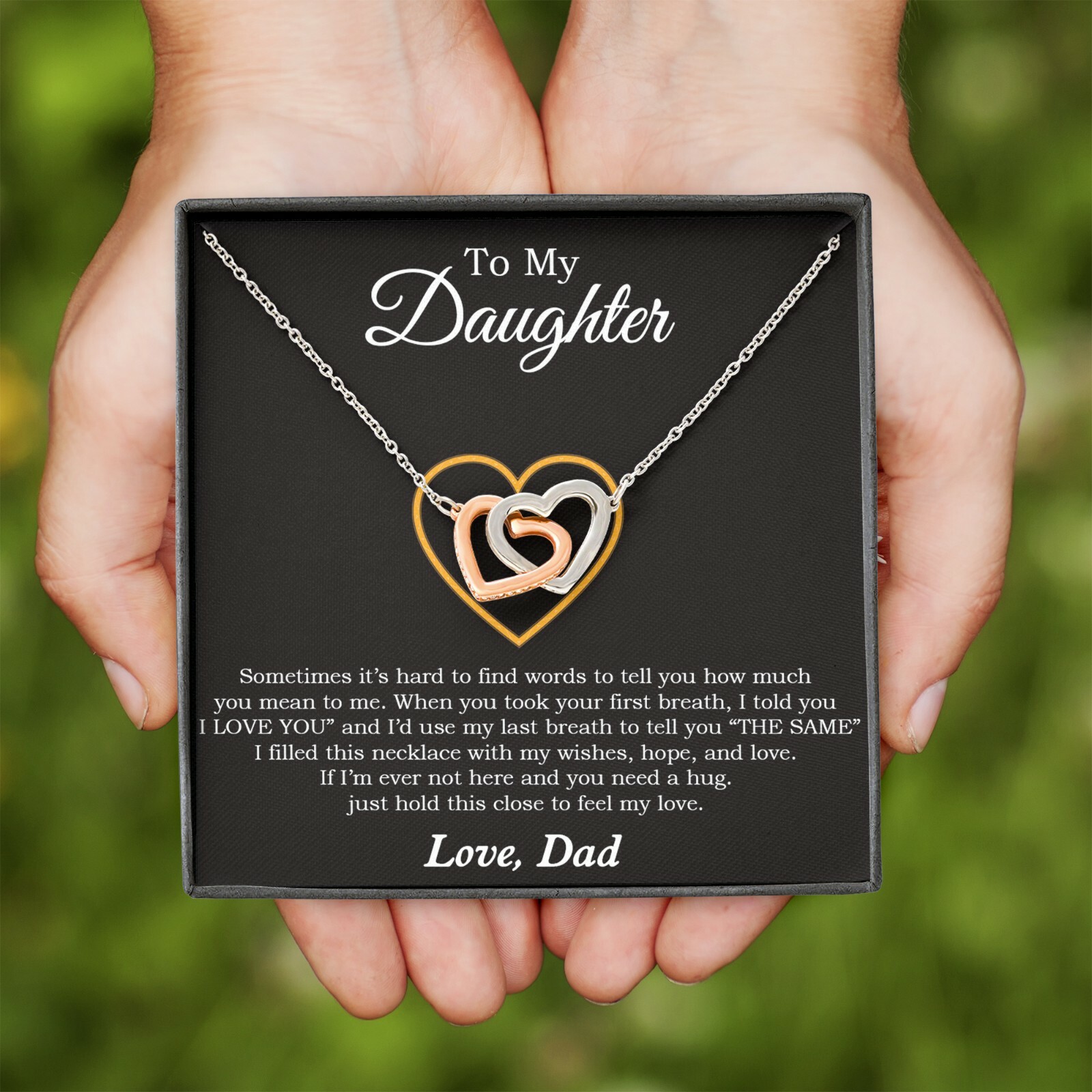 To My Daughter Necklace, Gift For Daughter From Dad, Daughter Father Necklace