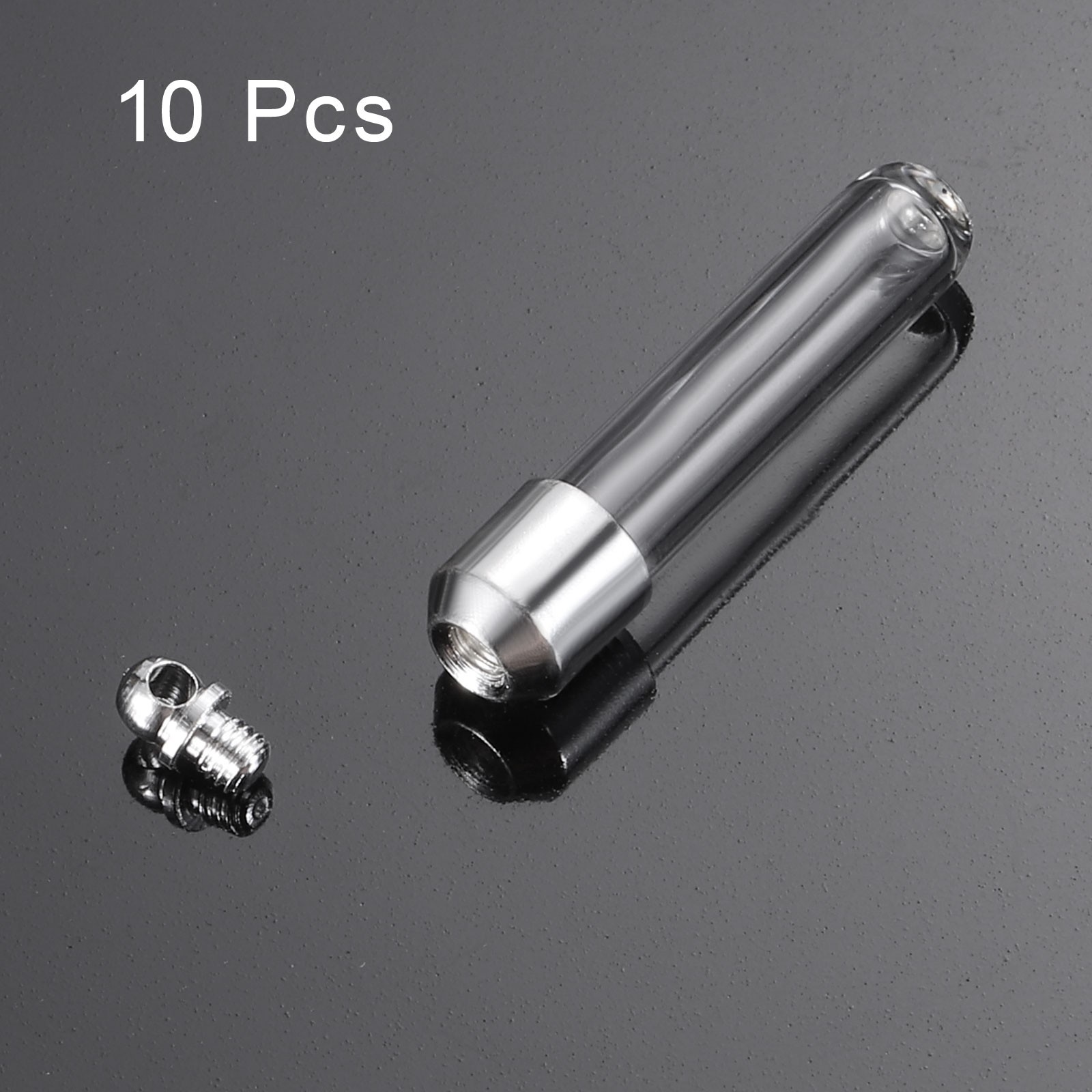 10 pcs Transparent Wishing Bottles 6mm Widths, for Necklace DIY Pendant Craft