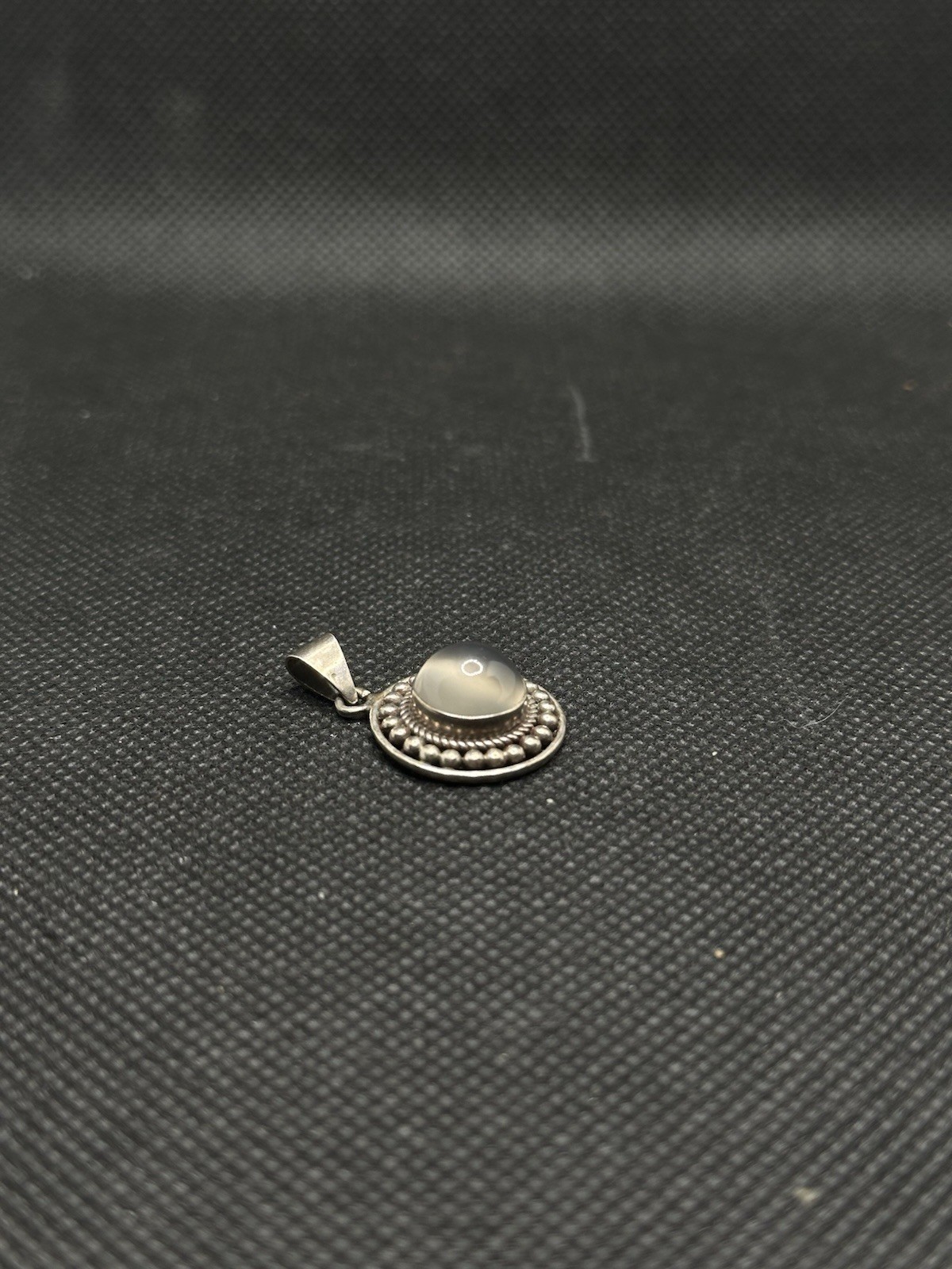 Vintage Chalcedony “Stone of Harmony” Calming, Nurturing Sterling Silver Pendant