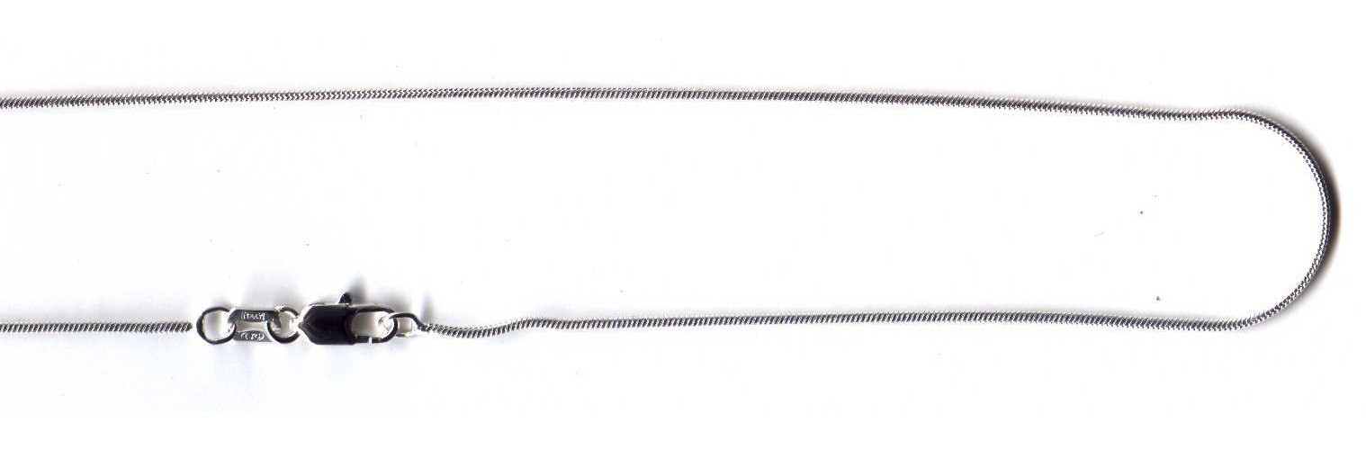 ITALIAN 925 STERLING SILVER ROUND SNAKE CHAIN NECKLACE 20″