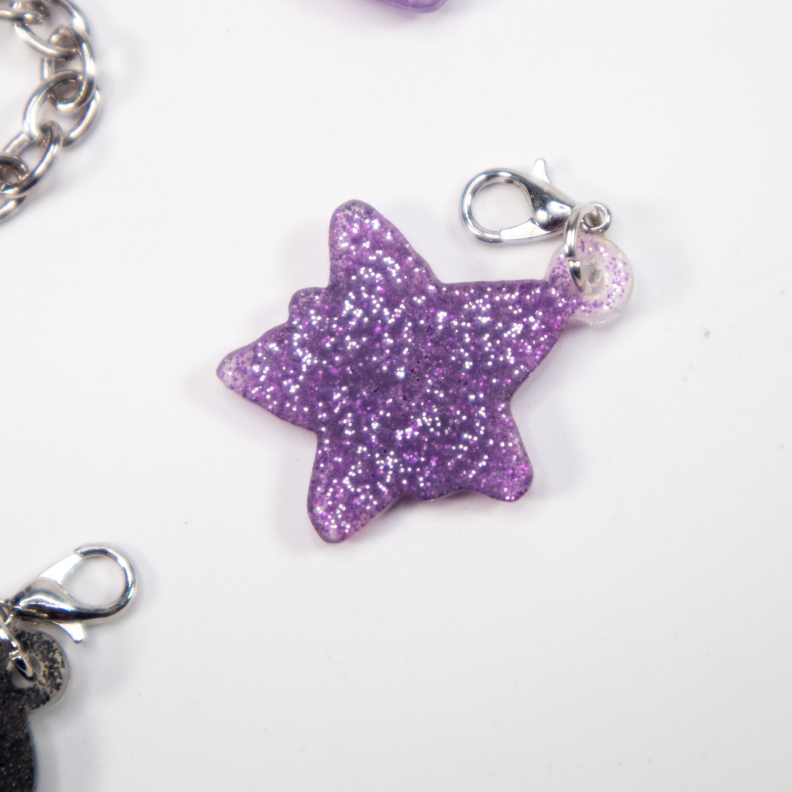 Necklace Bracelet chain Silver 3 decorative clips With The Band Rock Star LOL