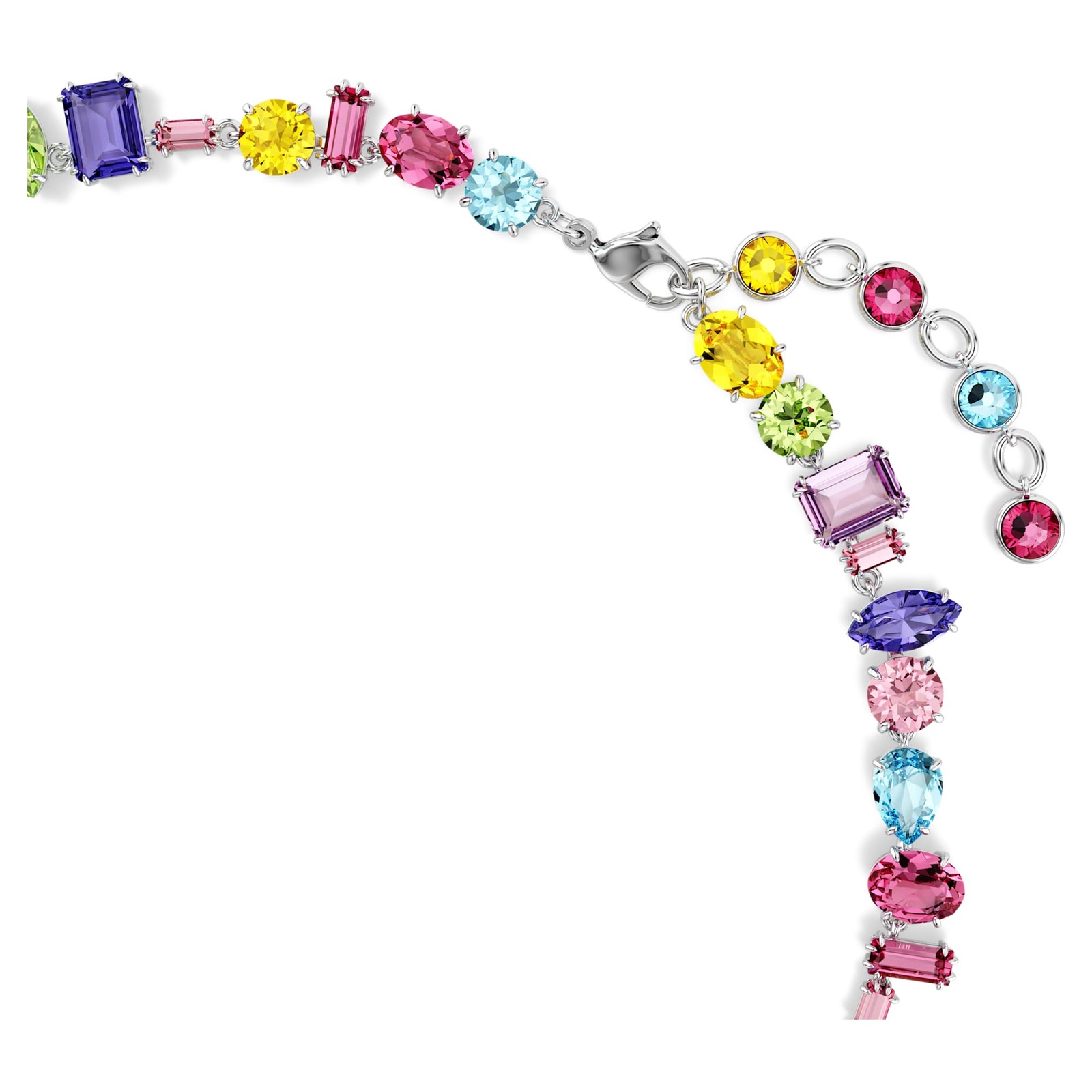 Swarovski Gema Necklace, Mixed Cuts, Multicolored, Rhodium Plated 5656397