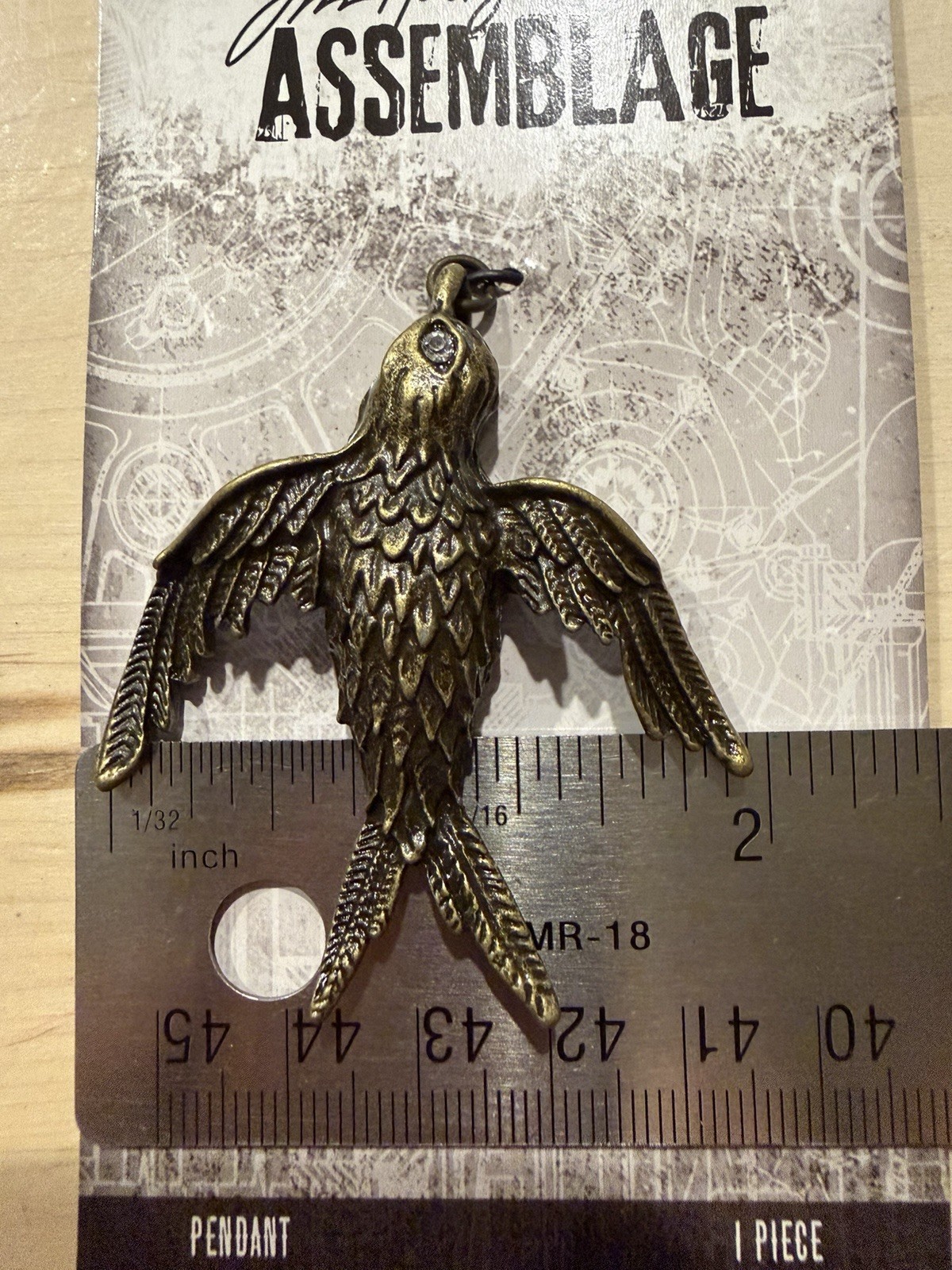 3 Pack Brass Bird Pendant
