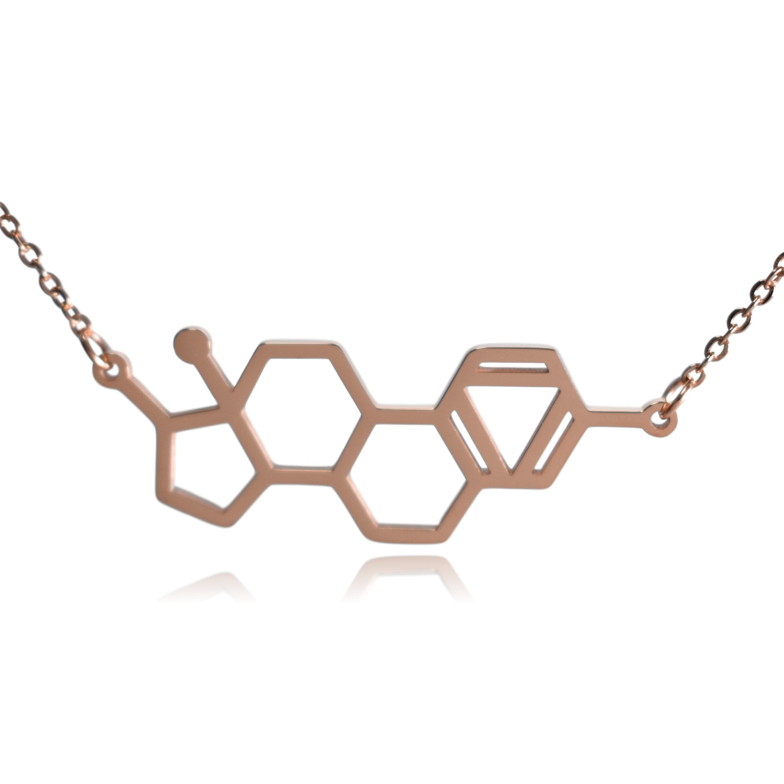 Estrogen Molecule Stainless Steel Necklace