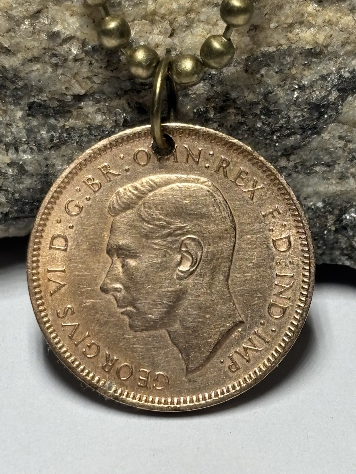 1941 UK Farthing Coin Pendant British WW2 London. Great Gift 🎁 Wear History!