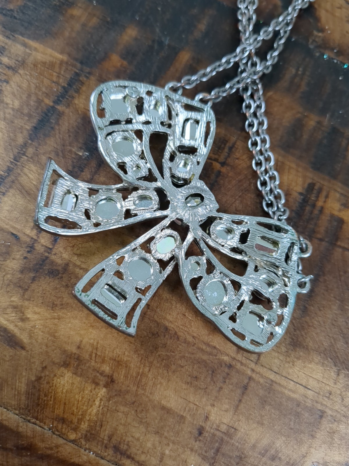 Crystal Bow Statement Necklace & Earring Set