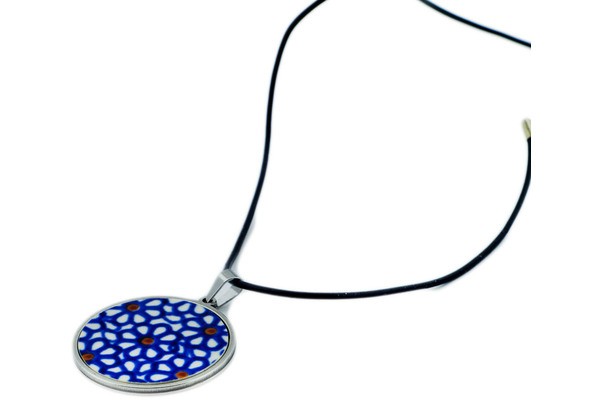 Ceramic, Metal, Cord Necklace 11″ Dizzy Daisies-Artisanimports|10908
