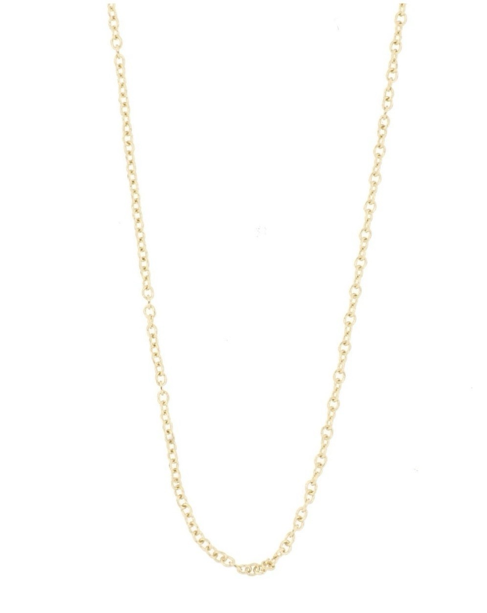 NEW 14k Solid Yellow Gold Sparkle Chain Necklace 1mm Adjustable 16- 18″ USA G1