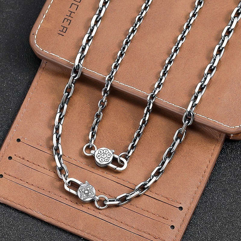 Artisan Cable Link Chain S925 Sterling Silver Heavyweight Men & Women Necklace