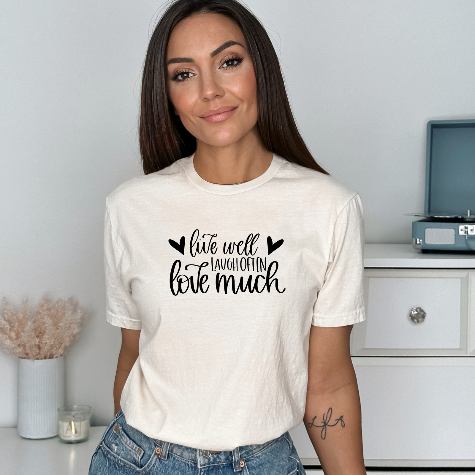Live Well, Laugh Often, Love Much – Adult Unisex Soft T-shirt