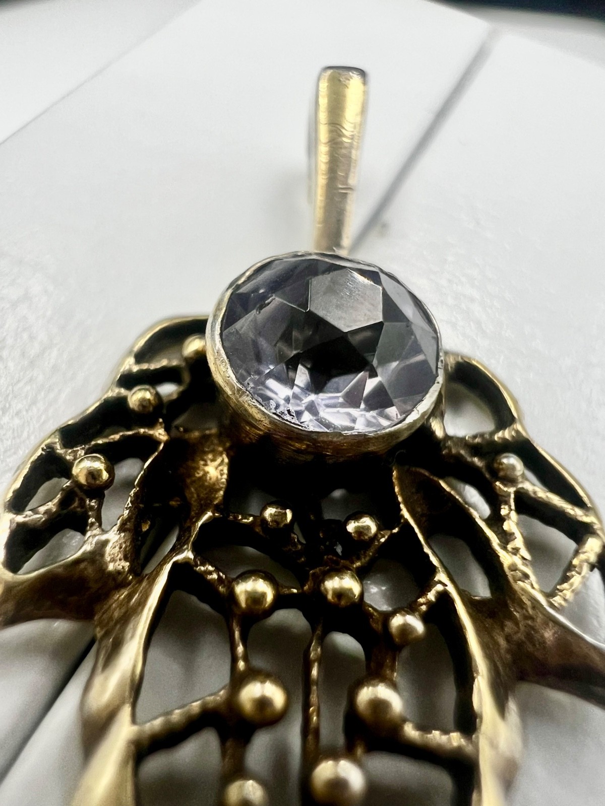 Antique pendant 1970s stone Alexandrite Silver 875 collectible model old