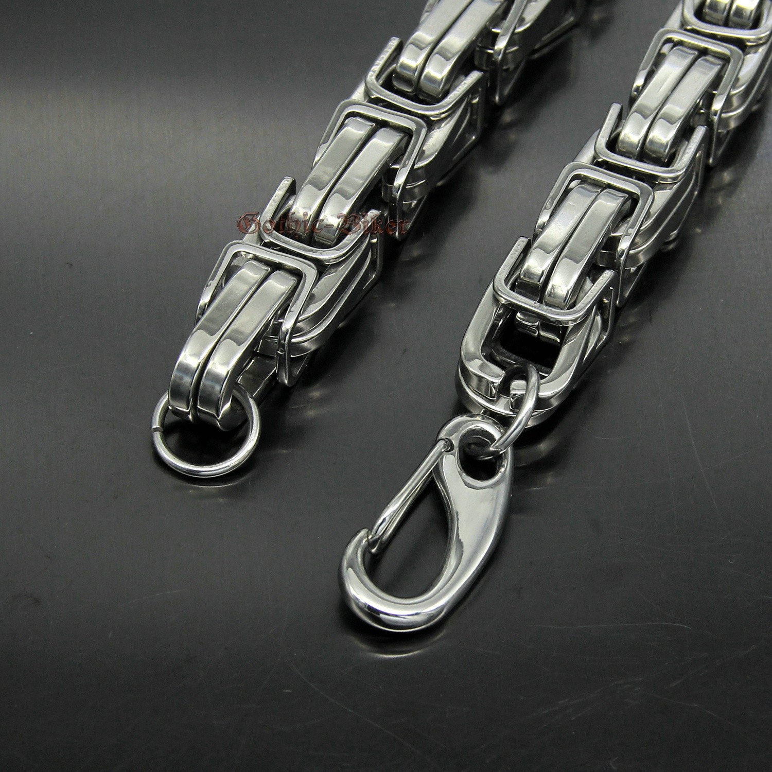 Men’s Thick Heavy Chain Stainless Steel Byzantine Link Huge Heavy Necklace 17mm