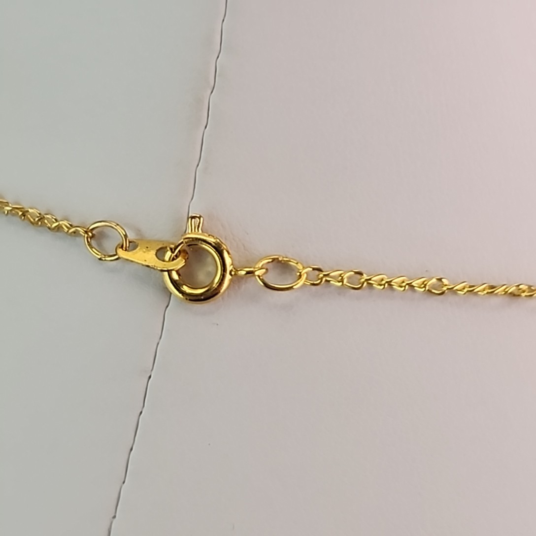 Firenza Baby Shoe Charm Necklace May Birthstone Clear Rhinestones Gold Tone 17mm