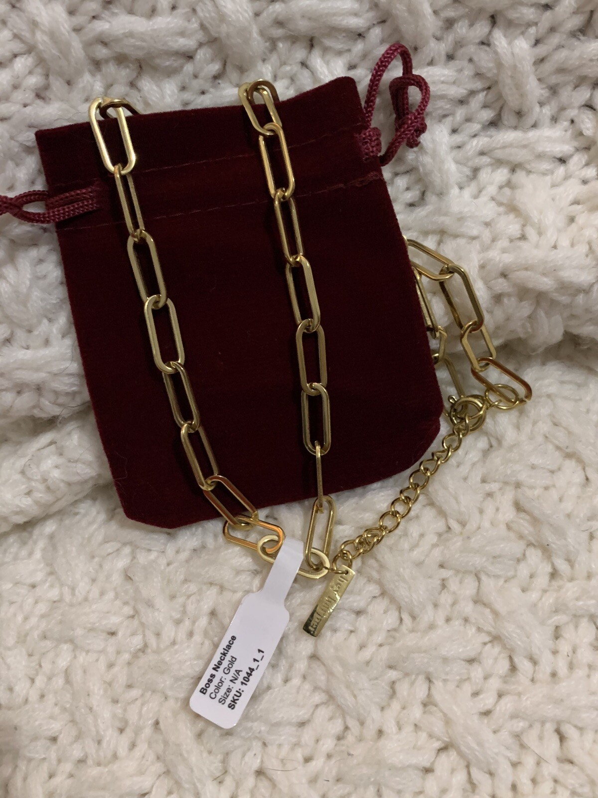 NWT 🌺 Hey Harper ‘Boss’ Gold Paperclip Chain Necklace (Length: 41cm-46cm) $85