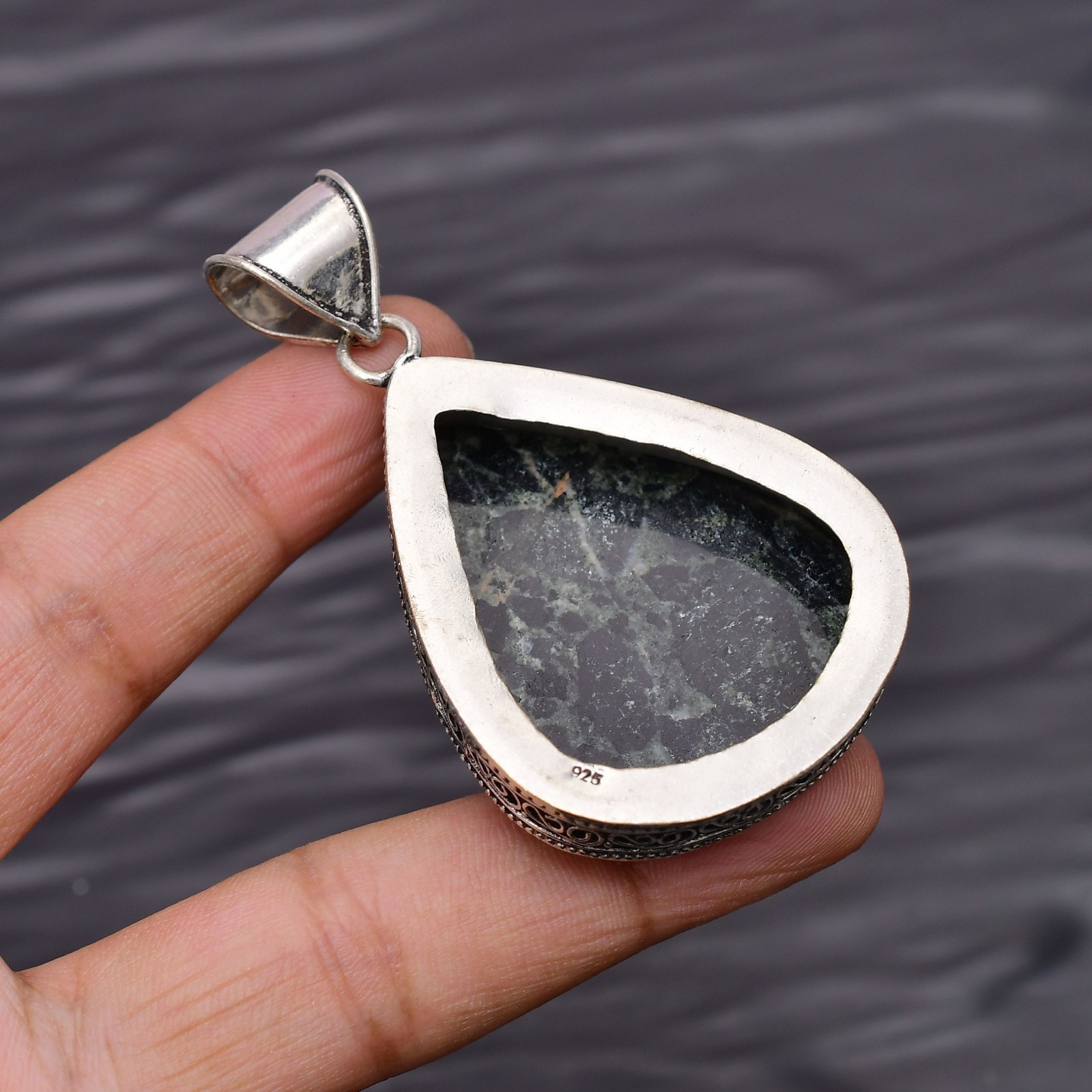 Kambaba Jasper Gemstone 925 Sterling Silver Jewelry Pendant 2.51″