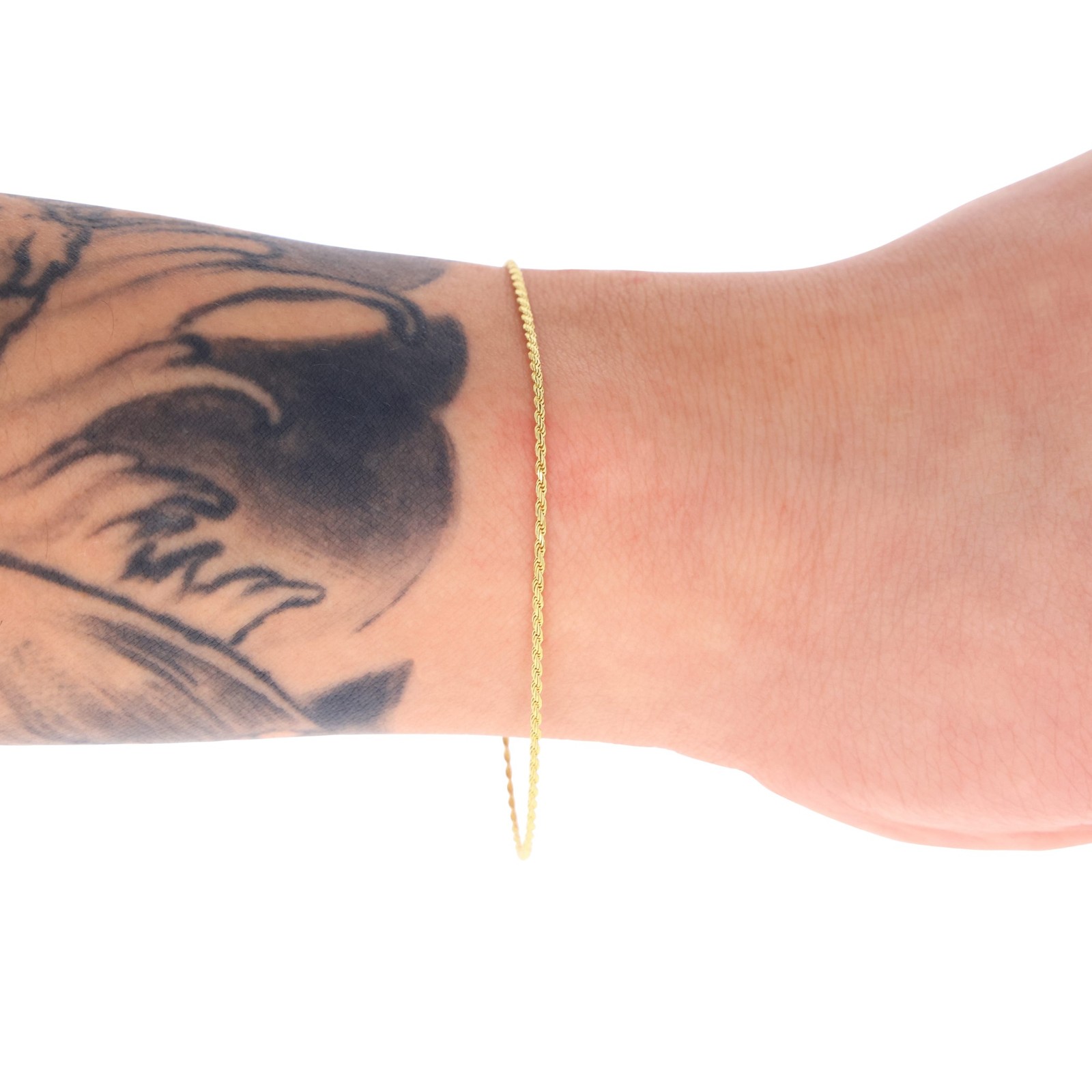 10K Yellow Gold 1mm-8mm Solid Diamond Cut Rope Chain Bracelet 7″ 7.5″ 8″ 8.5″ 9″