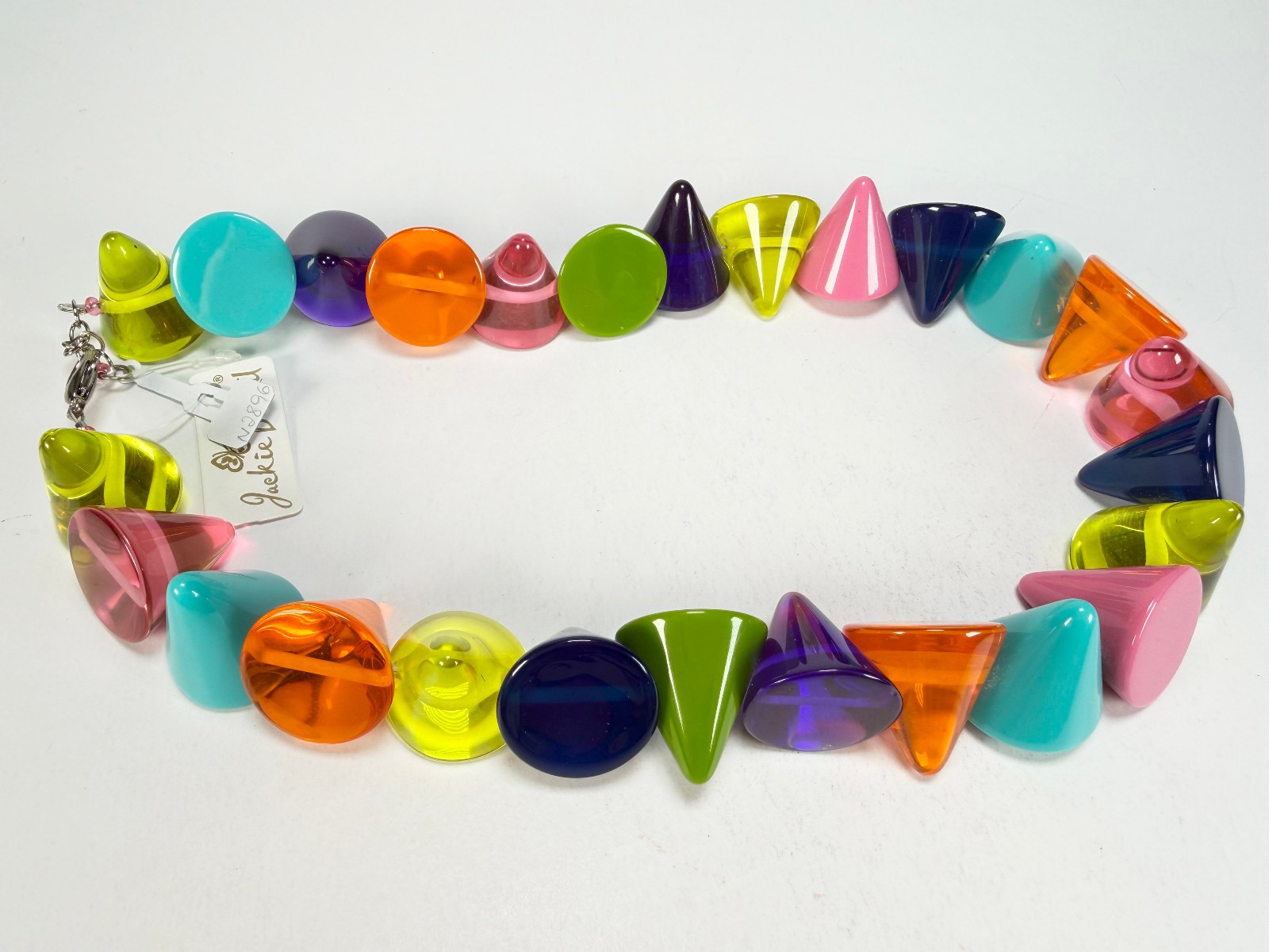 Jackie Brazil “KL Kones” Transparent Paris Mix Large Cones Necklace ( N2896)