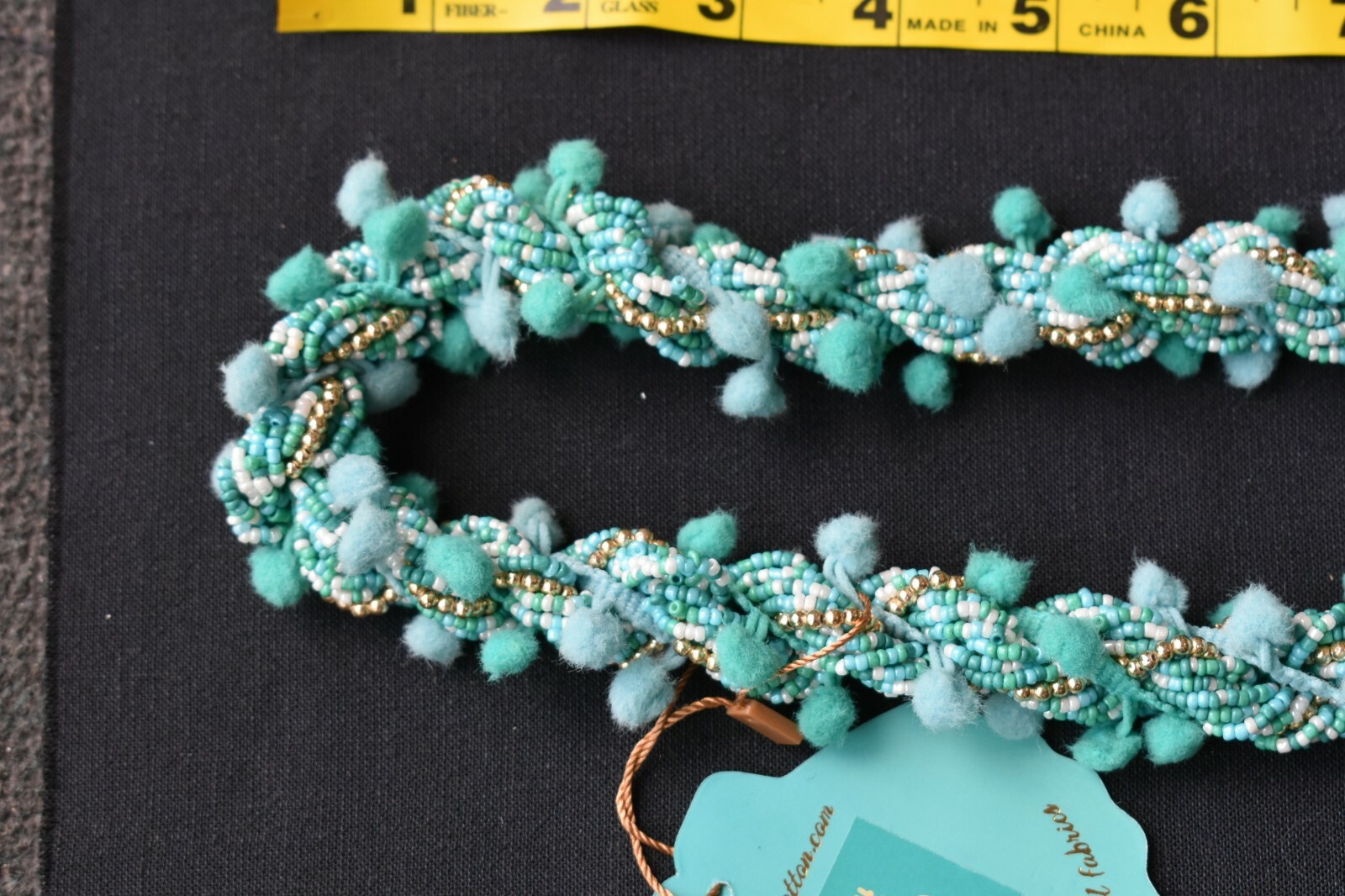 AnastaSea AQUA WHITE AND GOLD BEADED NECKLACE 2860A NWT