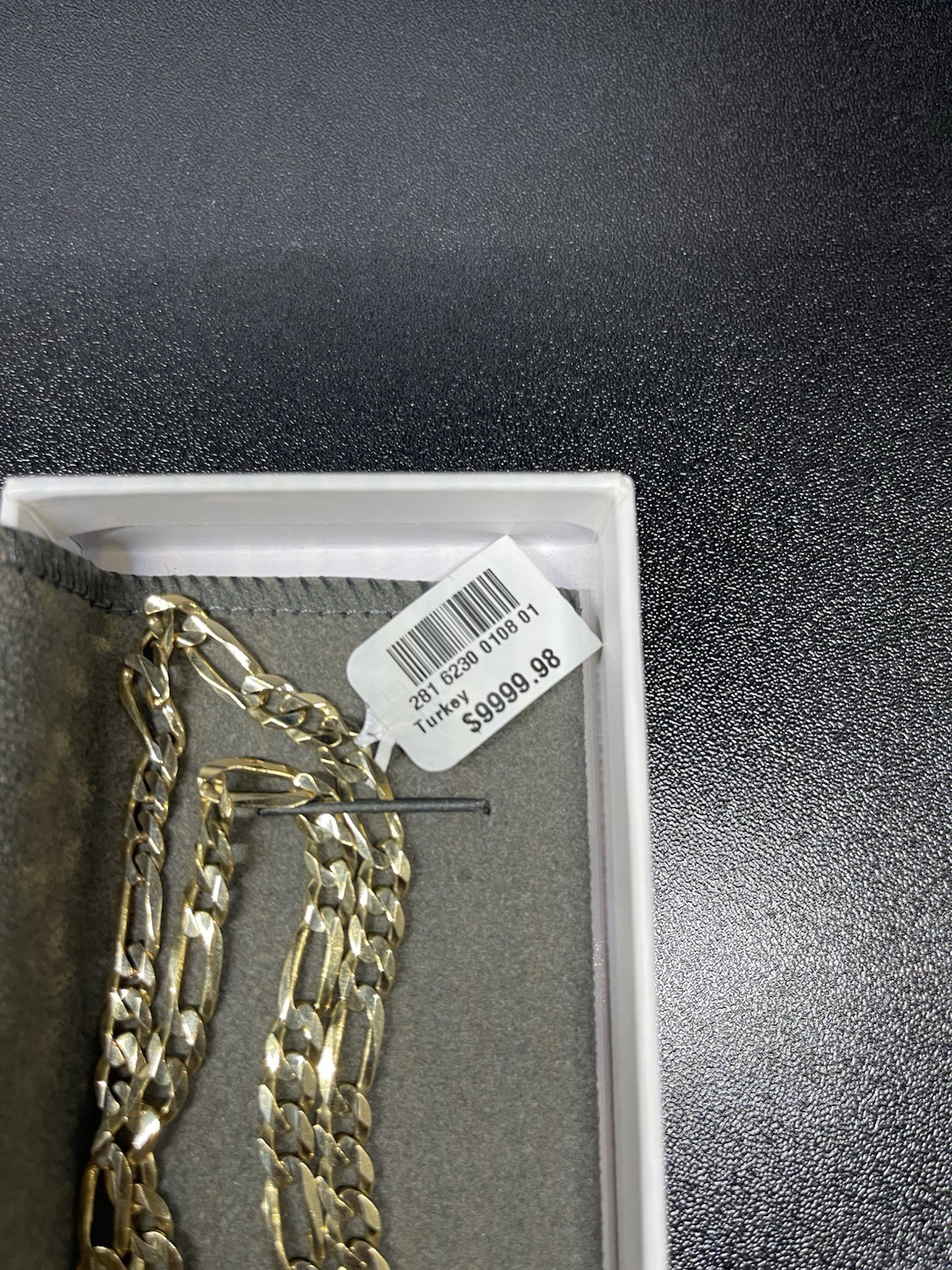 Vintage FIG CHAIN 30 IN 10k Gold 6.5 M 150 Gauge SOLID 30inches Long