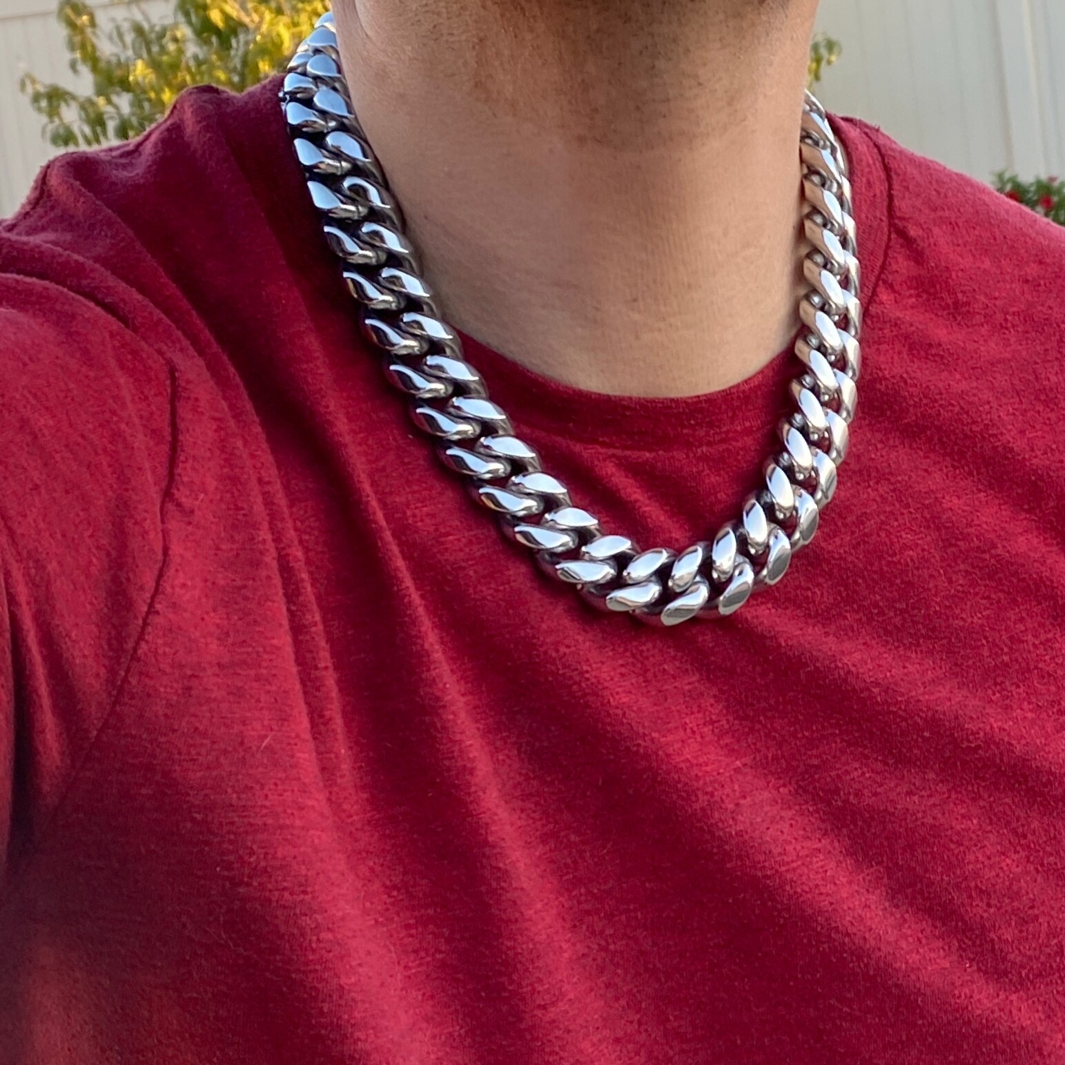 Mens 316L Stainless Steel Cuban Link Chain Heavy Hip Hop Necklace 20″ 20MM Thick