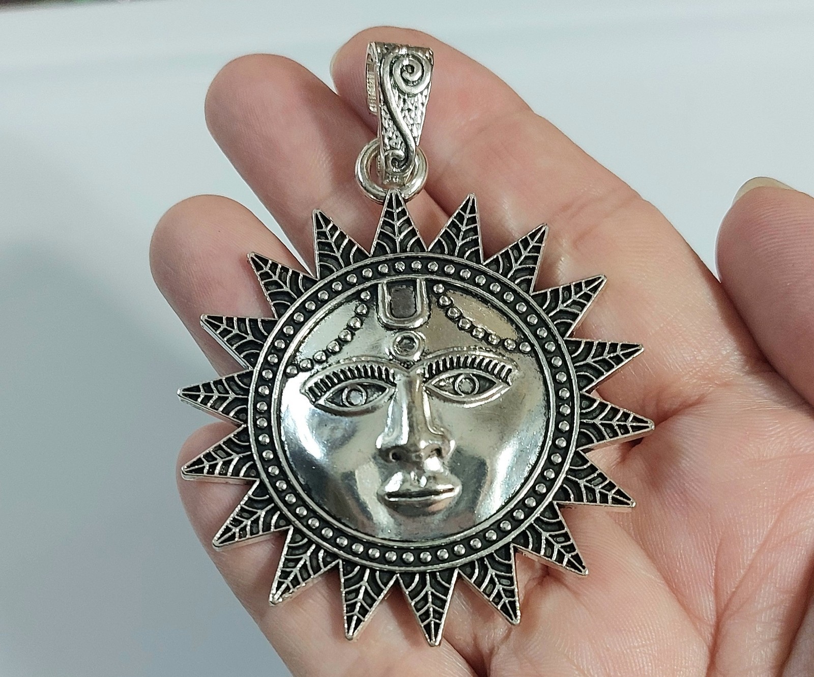 Sun Face Necklace Pendant – Womens Jewelry