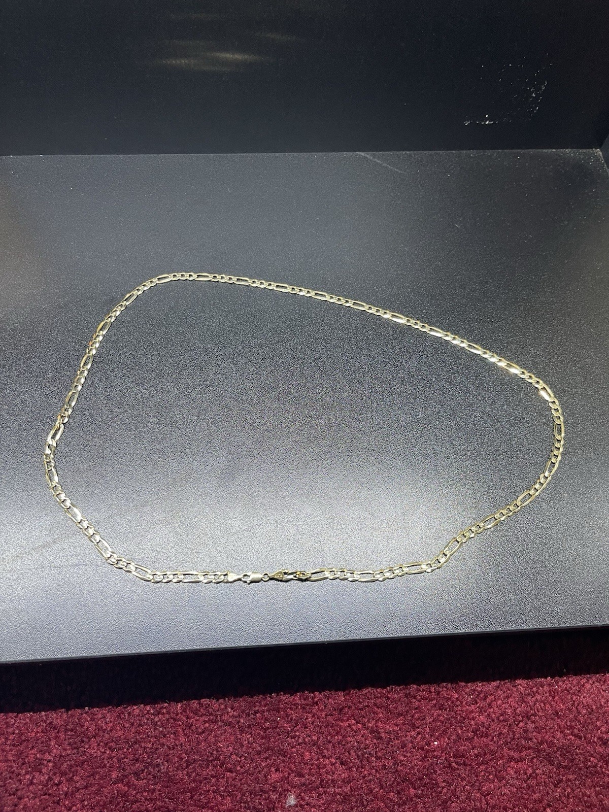 Vintage FIG CHAIN 30 IN 10k Gold 6.5 M 150 Gauge SOLID 30inches Long