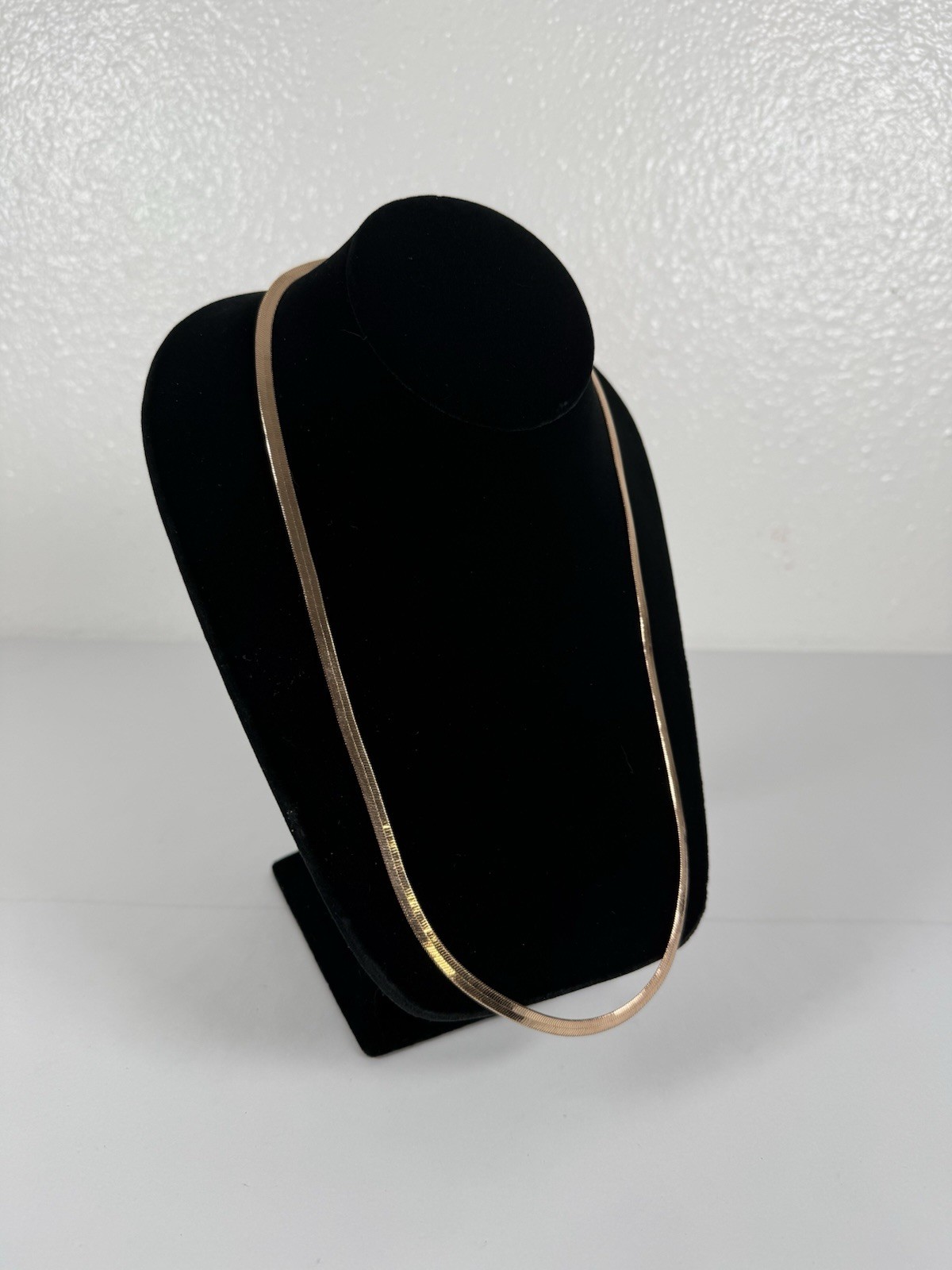 NEW 14k Gold Plated Herringbone Flat Necklace Chain 23.5”