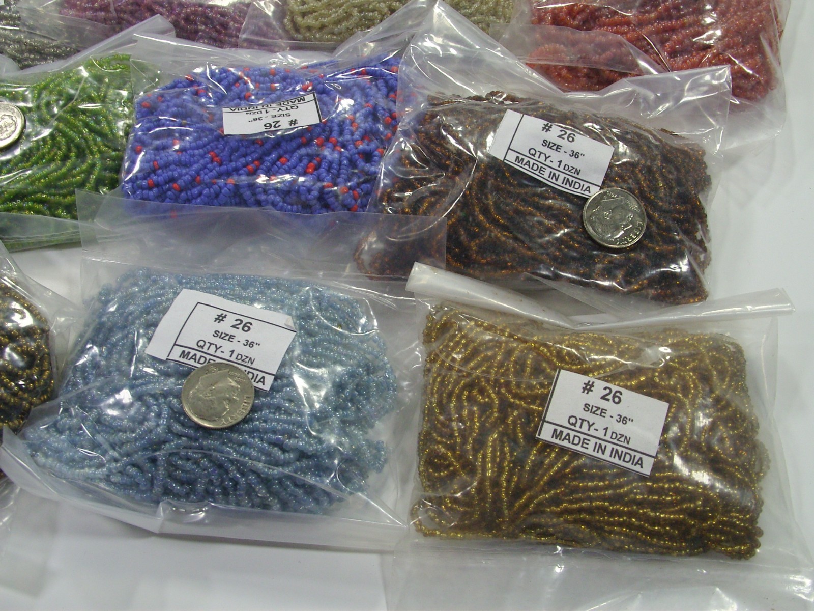 100 Strands 36″ Glass Seed Bead Necklaces Wholesale Bulk Lot Clearance (NP-43C)