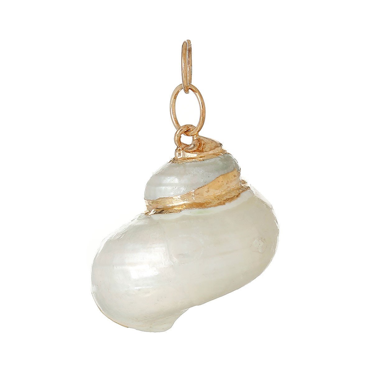 Sexy Sparkles 5 Pcs Natural Shell Conch Sea Snail Shape Charm Pendant 4cm x 2.1c