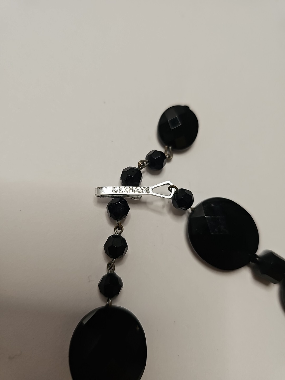 Choker Necklace Germany Black Faux Jewel Beads 14″ Long Fashion Neck Jewelry
