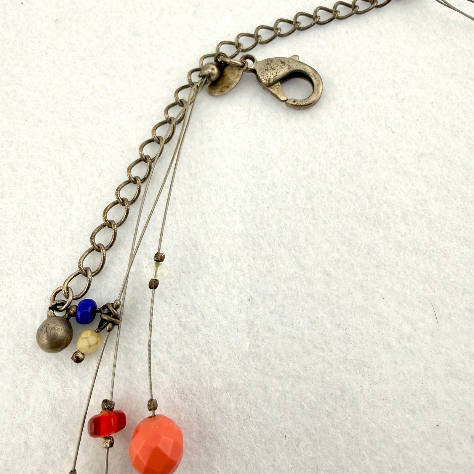 Chicos Sea Life Necklace Colorful Fish Charm Statement Jewelry Whimsical Coastal