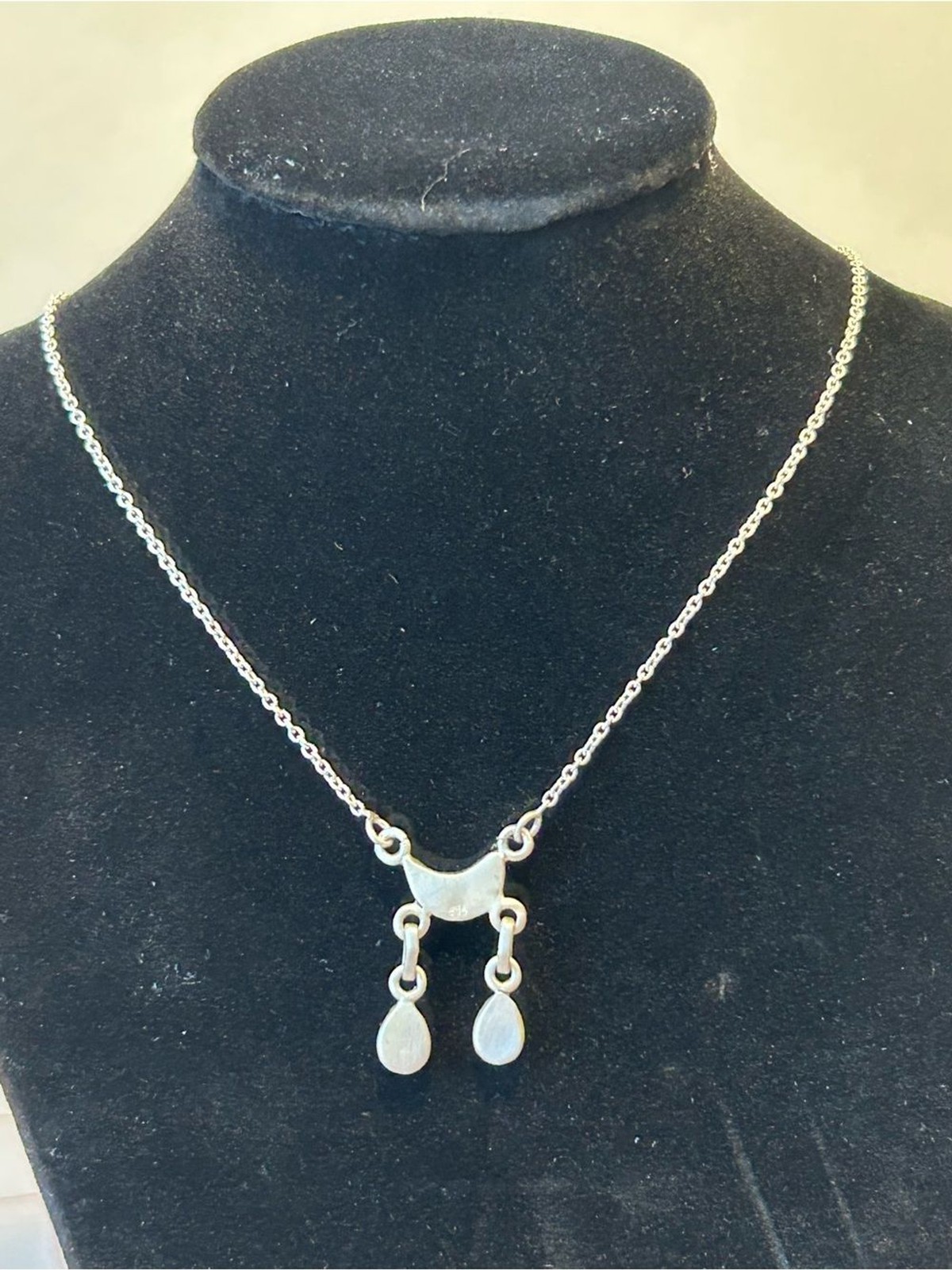 Silver Cotton Candy Turquoise Pendant Necklace