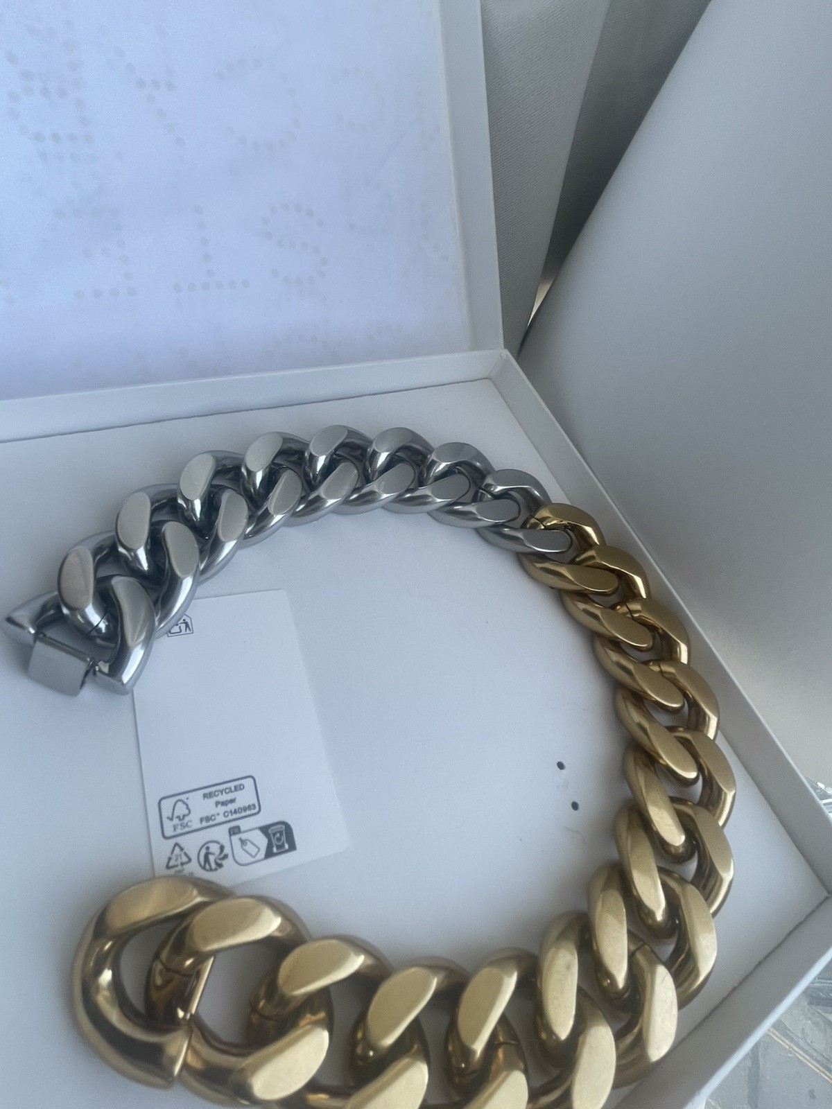 Stella Mccartney x H&M two tone necklace Gold & Silver colour BNWT