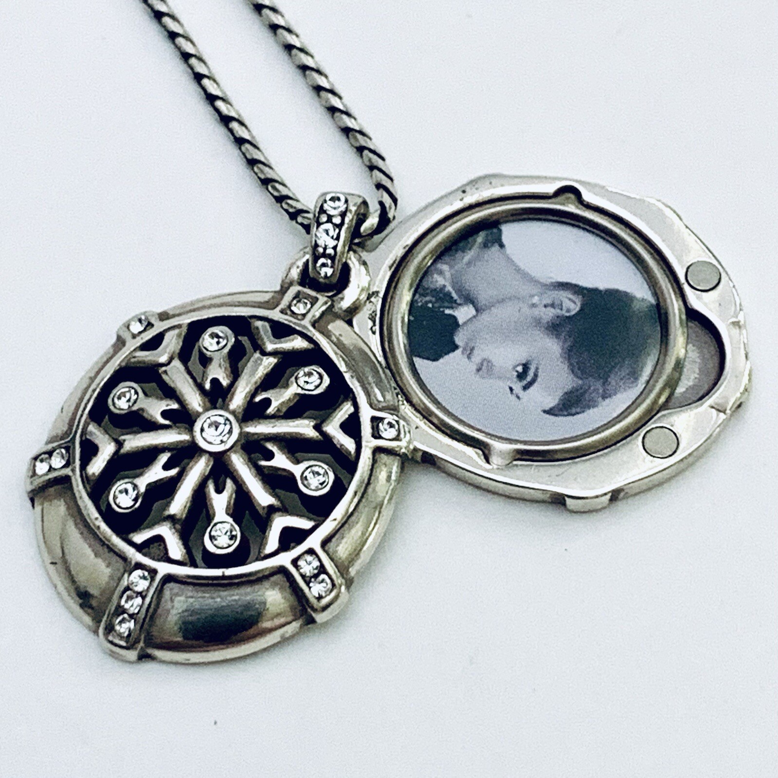 Brighton WINTER SPARKLE Snowflake Locket Holiday Necklace Photo $58 NWOutlet Tag
