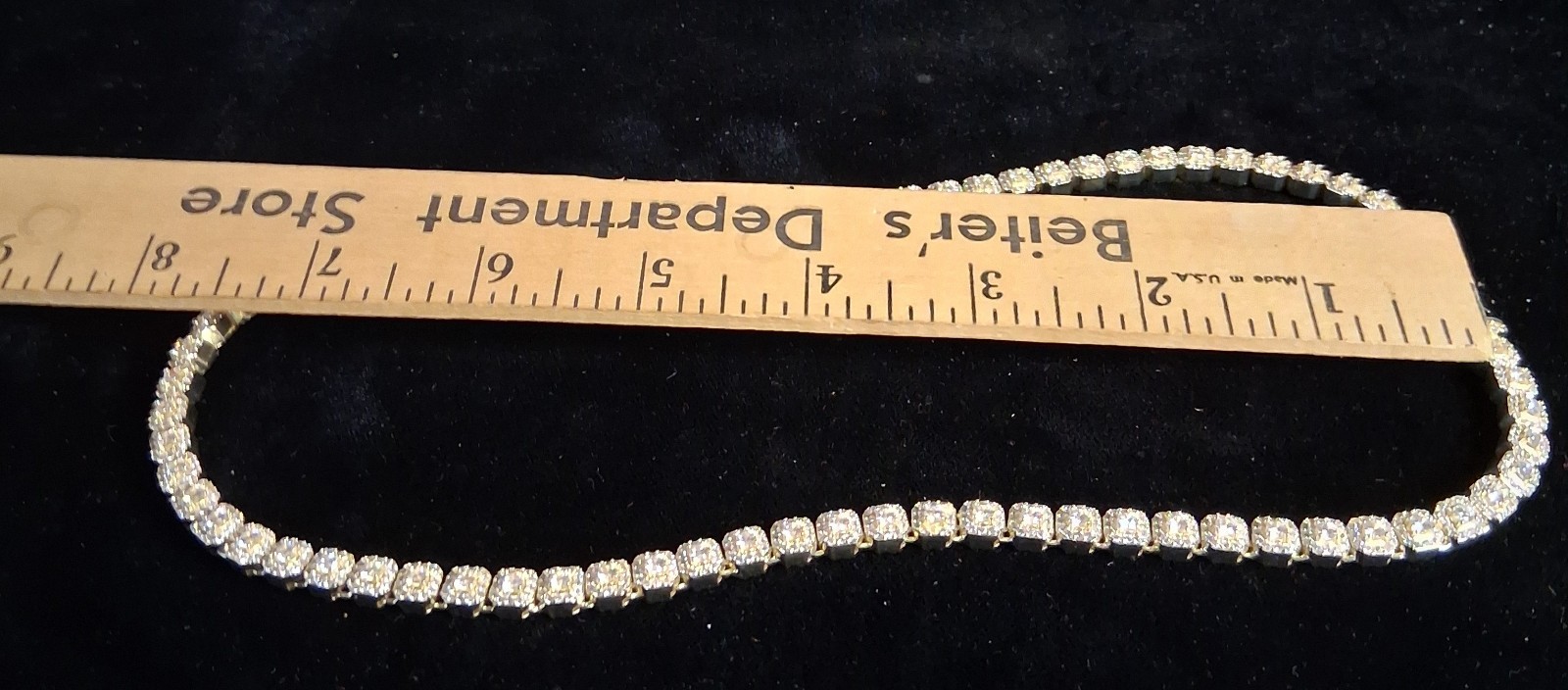 GLD 16 inch cubic zirconia gold plated necklace